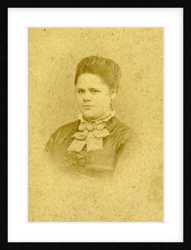 Portrait of a woman in high-necked dress by Laura Lasinsky