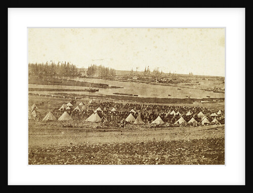 Port of Balaklava with ships and tents, during the Crimean War by James Robertson