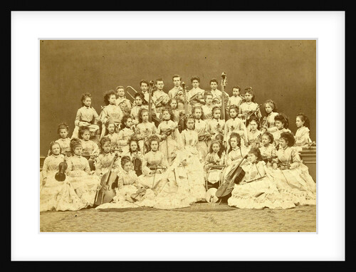 Group portrait first European women's orchestra by Heinrich Harmsen