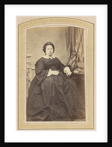 Portrait of a seated woman in a dress by Anonymous