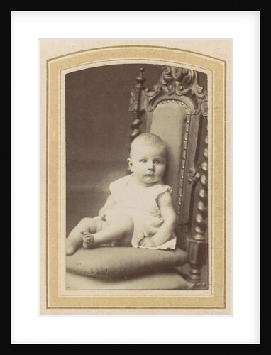 Portrait of a baby on a chair by Wegner & Mottu
