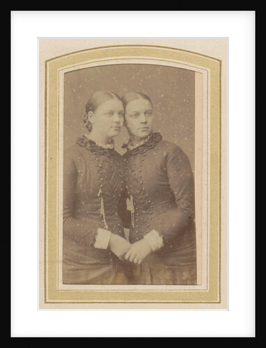 Portrait of two women in dresses, possibly twins by Anonymous