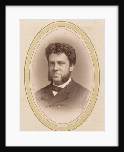 Portrait of a man with whiskers and a bow by A. Böeseken