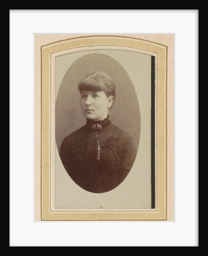 Portrait of a young woman with a brooch by Franz Reissig