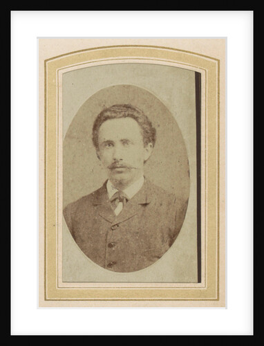 Portrait of a man with a mustache by Lambertus Johannes Bruna