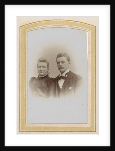 Portrait of a man with a bow and a woman with a high-necked collar by J.C. Reesinck