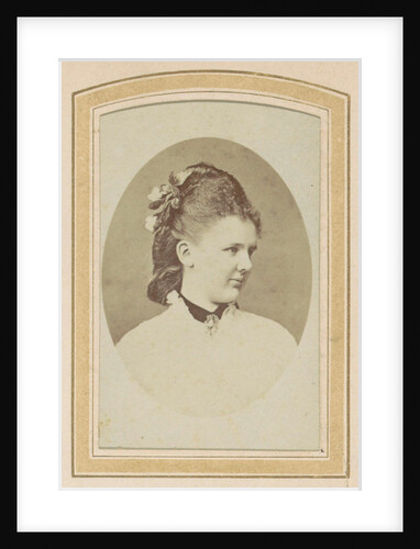 Portrait of a young woman with flowers in her hair up by J.C. Reesinck