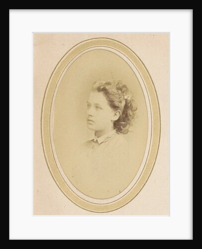 Portrait of a young girl with a bow in her hair by Johan Hendrik Hoffmeister