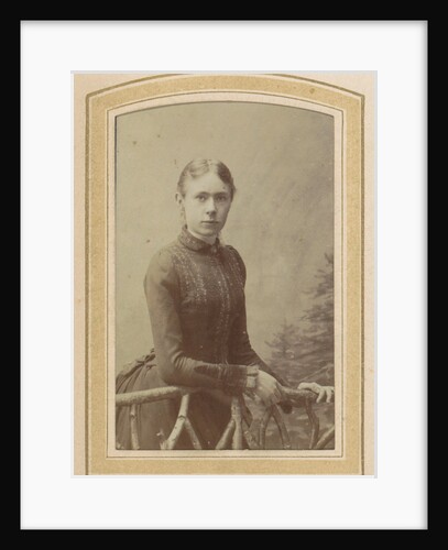 Portrait of a woman with a dress by Johannes L. van der Heijden