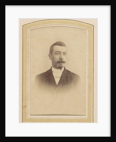 Portrait of a man with a mustache, a goatee, a jacket and a tie by P.W. Roemer
