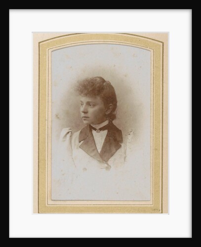 Portrait of a Young Woman with upswept hair, a necklace and a jacket with wide lapels by H.J. Tollens