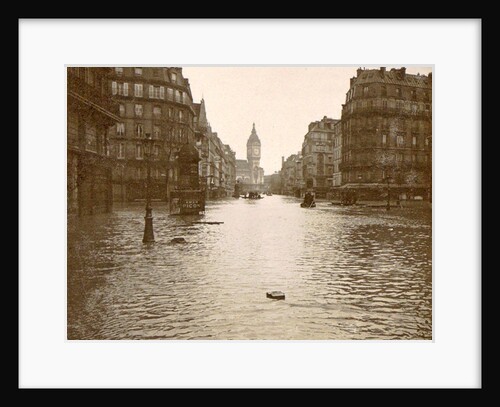 Flooded street in Paris by Anonymous