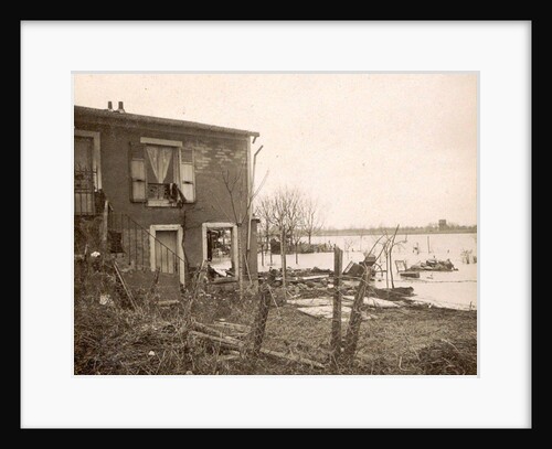Devastated house in a flooded suburb of Paris by Anonymous