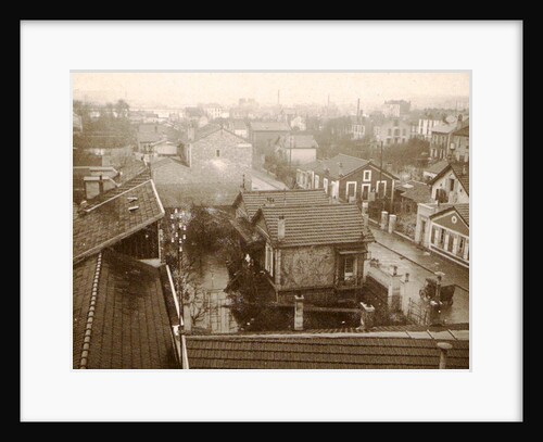 Flooding Paris suburbs in 1910, France by Anonymous