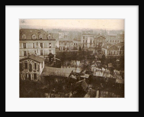 Flooded suburb of Paris seen from a window, France by Anonymous