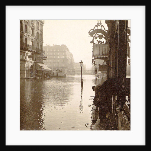 album flooding Paris suburbs in 1910, France by Anonymous