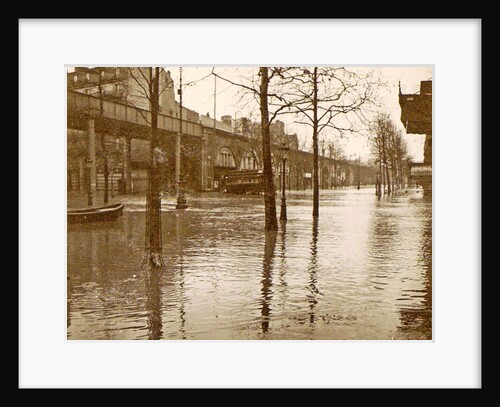 Flooded street in a flyover during the flooding of Paris, France by Anonymous