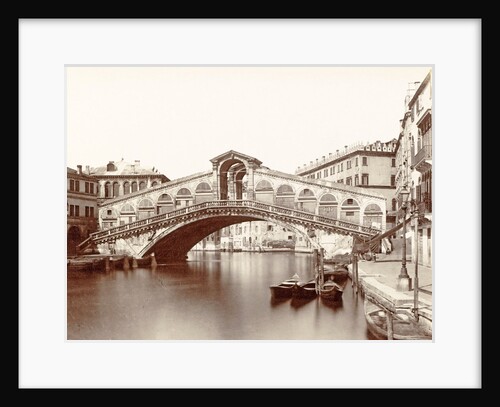 Rialto Bridge on the Grand Canal in Venice, Italy by Carlo Ponti
