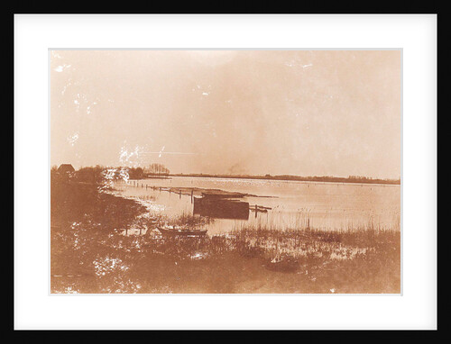 Water at night by boat ashore by Anonymous
