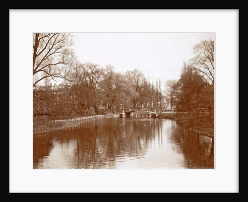 Pond with bridge, possibly in the Vondelpark in Amsterdam by Anonymous
