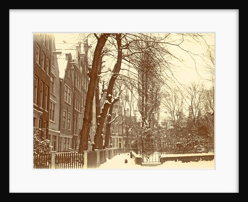 Houses in the Begijnhof in Amsterdam in the snow by Anonymous