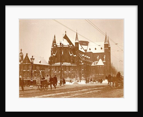Exterior of St. Willibrord Church outside the Veste in Amsterdam in the winter by Anonymous