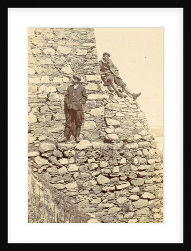 Two men on a wall of the fortress of Pharijong by D.T. Dalton