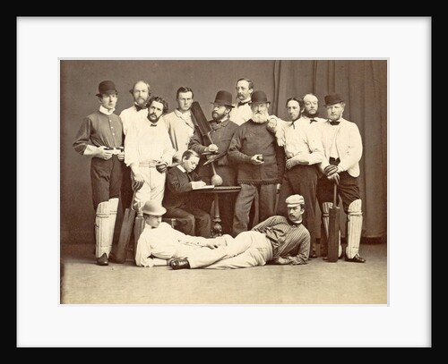 Group portrait of the members of the Christiania Cricket Club by Anonymous