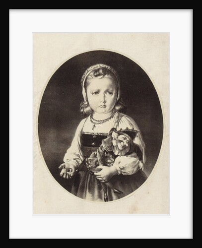 Photo Reproduction of a painting of a girl with a Jan Klaassenpop by Anonymous