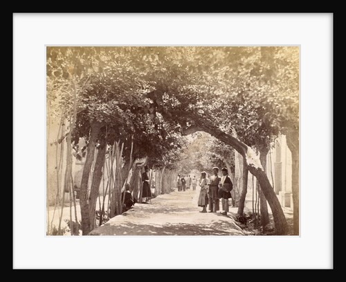 Men on a lane in Isfahan Iran by Antoine Sevruguin