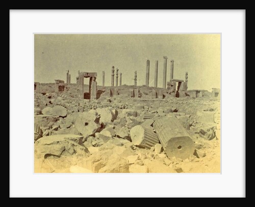 View of ruins of Persepolis by Antoine Sevruguin
