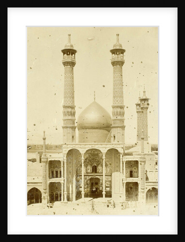 Exterior of Fatima Masumeh shrine (Hazrat-e Masumeh) in Qom Iran by Antoine Sevruguin