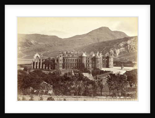 Holyrood Abbey and Holyrood Palace in Edinburgh, seen from Calton Hill Scotland UK by John Patrick
