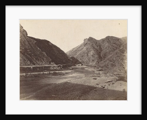 View of the Daliki river and mountains in Persia Iran by Antoine Sevruguin