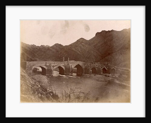 Stone bridge over the river Daliki at Shiraz Buchire by Antoine Sevruguin