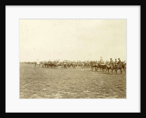 Renkumer heath, army racing at inauguration celebrations Queen Wilhelmina, Renkum by Anonymous