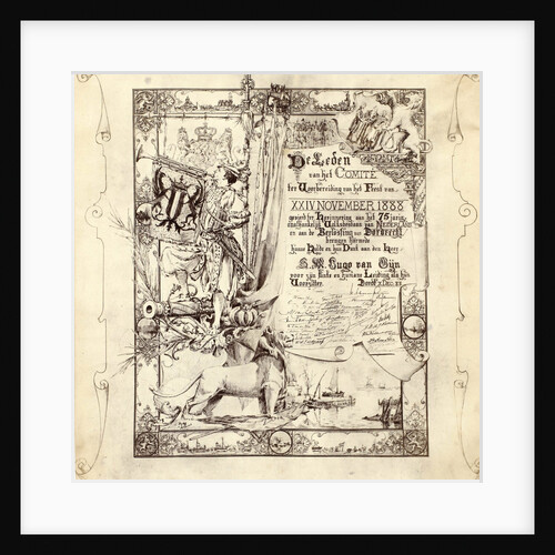 Drawing tribute diploma for President festival Nov. 1888 by Anonymous