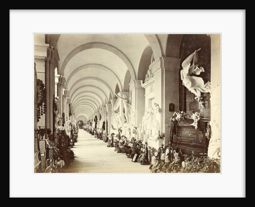 Interior of a gallery in the cemetery of Staglieno in Genoa by Alfredo Noack
