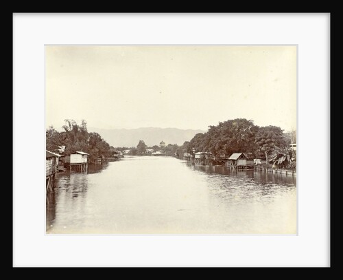 River with stilt houses in the Dutch East Indies by Anonymous