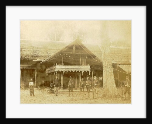 Dutch soldiers for a building in the Dutch East Indies, Indonesia by Anonymous