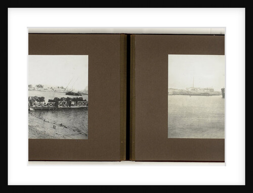 Traders with pack animals at a port, presumably near the Suez Canal Egypt by C. & G. Zangaki