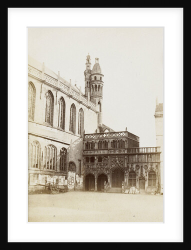 Exterior of the Basilica of the Holy Blood in Bruges and construction, Belgium by Victor Daveluy