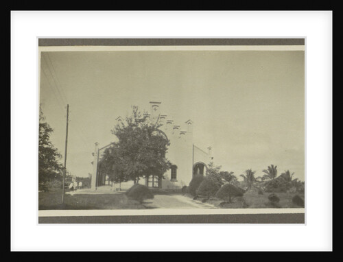 White building with a gable by Anonymous