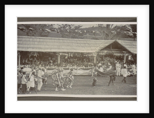 Parade with participants who depict riders for a stand by Anonymous