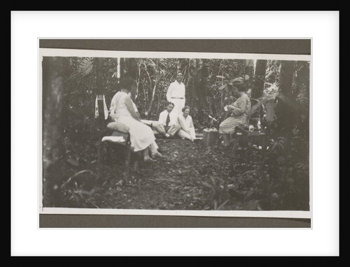 Group of men and women in a forest by Anonymous