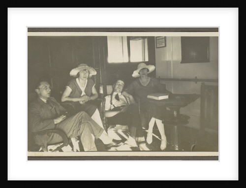 Two men and two women on board a ship by Anonymous