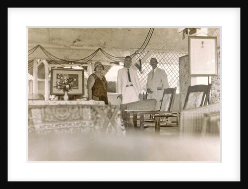 Reception in a decorated room by Anonymous