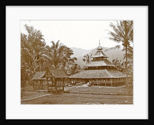 Sumatra, Indonesia Padang Bovenlanden with mosque by Christiaan Benjamin Nieuwenhuis