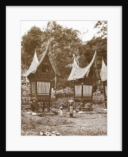 Sumatra indonesia, Padang Bovenlanden with Padi sheds by Christiaan Benjamin Nieuwenhuis