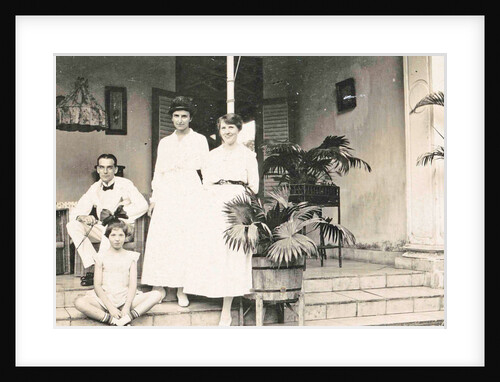 Batavia, group portrait on front porch, Jakarta Indonesia by Anonymous